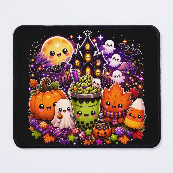 Item preview, Kawaii Halloween Shirt | Cute Frankenstein Boba, Pumpkin, Ghost & Haunted House Autumn Design designed and sold by ALH Apparel.