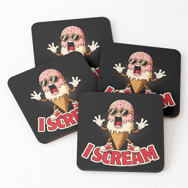 Item preview, I Scream – Funny Retro Ice Cream Cartoon designed and sold by KennyTheBartender.