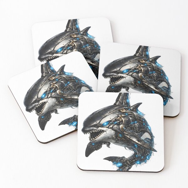 Item preview, Steel Orca V5+ | Premium Mechanical Killer Whale | Futuristic Cyber Orca Art designed and sold by SteelCoat Studio.