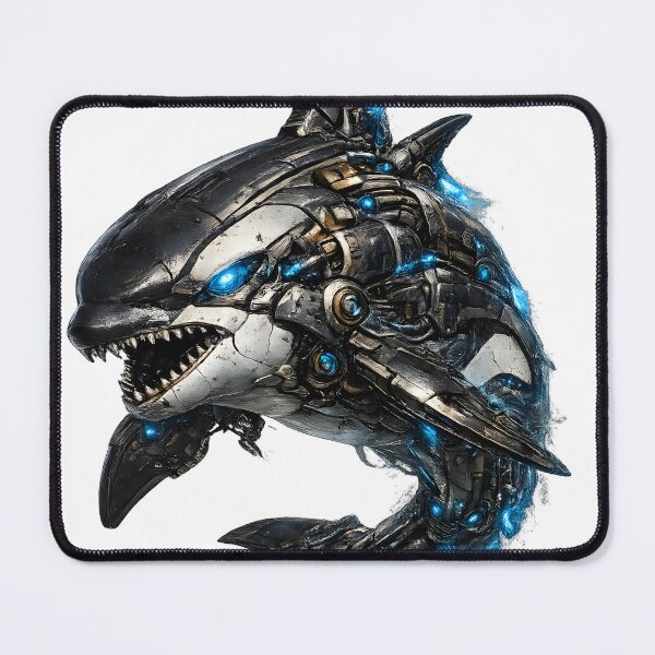 Item preview, Steel Orca V5+ | Premium Mechanical Killer Whale | Futuristic Cyber Orca Art designed and sold by SteelCoat Studio.