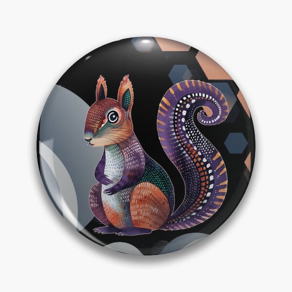 Item preview, Colorful Boho Woodland Geometric Squirrel designed and sold by Szpaku desart .