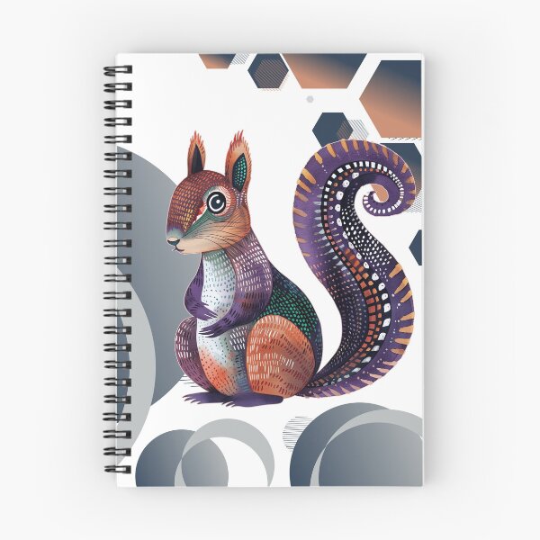Item preview, Colorful Boho Woodland Geometric Squirrel designed and sold by Szpaku desart .