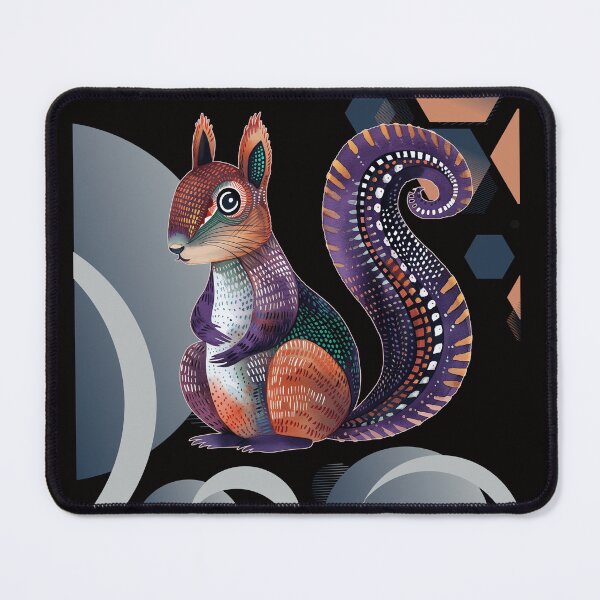 Item preview, Colorful Boho Woodland Geometric Squirrel designed and sold by Szpaku desart .