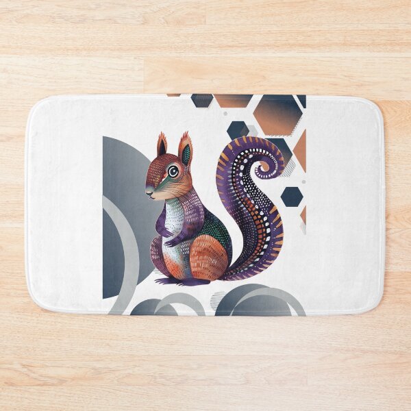 Item preview, Colorful Boho Woodland Geometric Squirrel designed and sold by Szpaku desart .