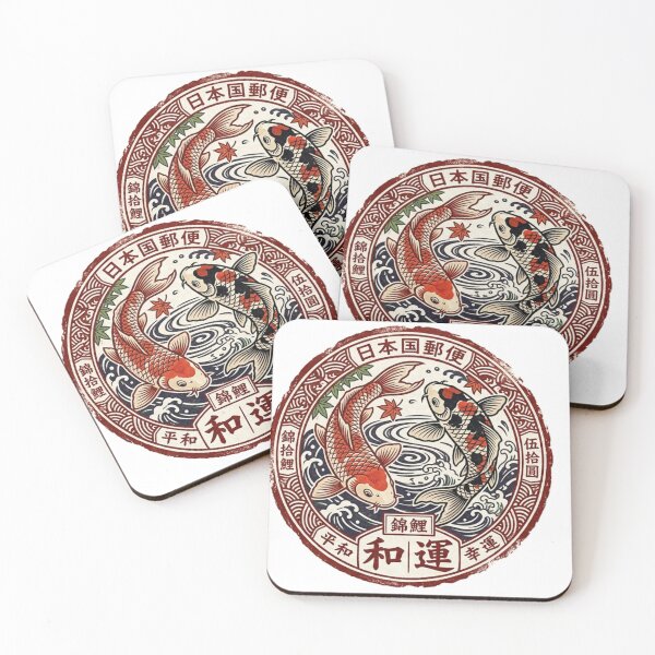 Item preview, Japanese stamp style Koi designed and sold by Andersong.