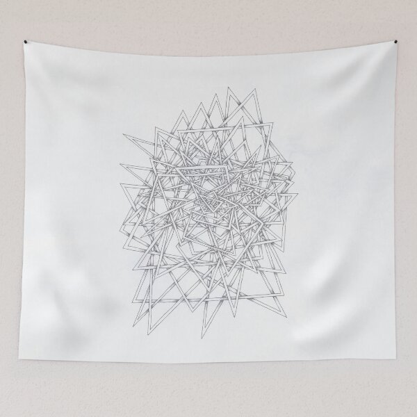 Item preview, Geometric ornament of light triangles designed and sold by artisterik.