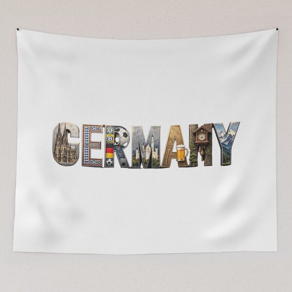Item preview, Germany Landmark Typography Travel Design | German Heritage & Culture Art designed and sold by VladisWorld.