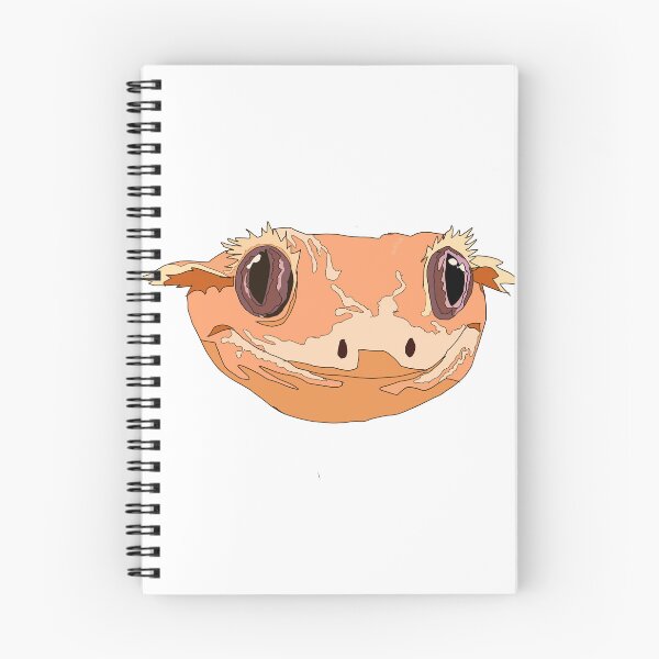 Item preview, Peach crested gecko face designed and sold by LeahcarsArt.