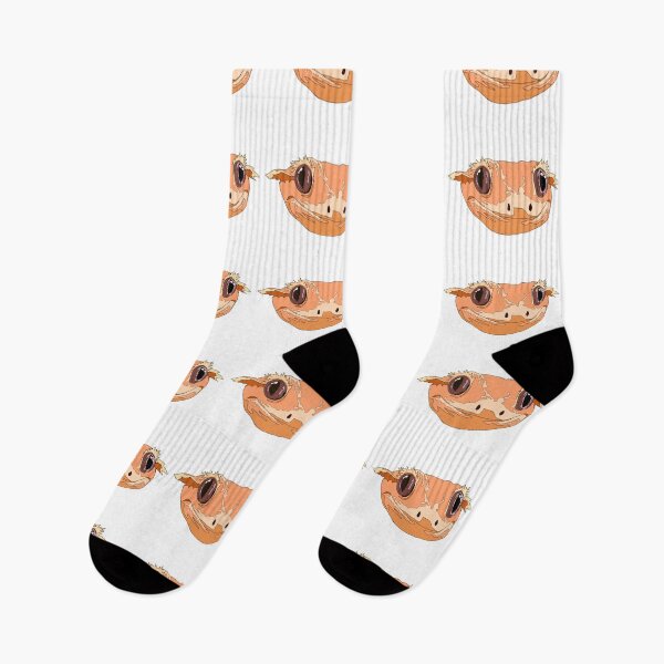 Item preview, Peach crested gecko face designed and sold by LeahcarsArt.