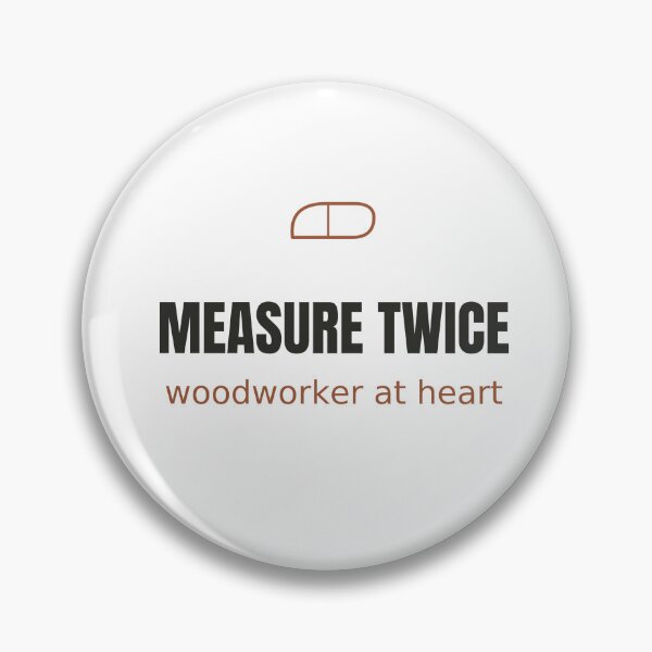 Item preview, Measure Twice - Woodworker Minimalist Tee designed and sold by RankShift.