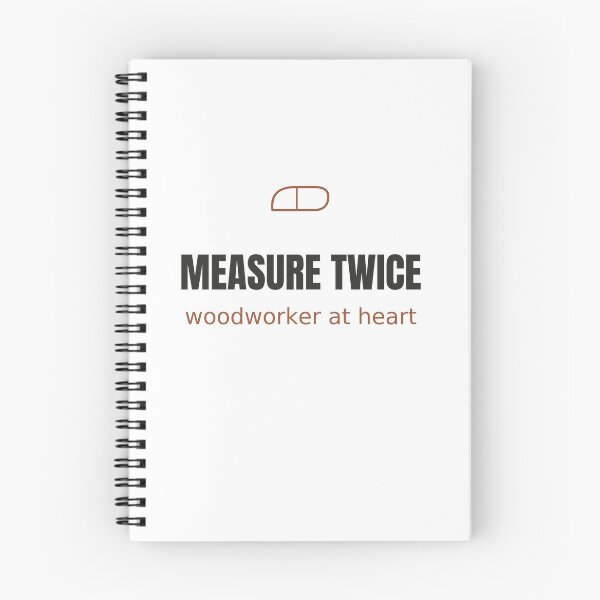 Item preview, Measure Twice - Woodworker Minimalist Tee designed and sold by RankShift.