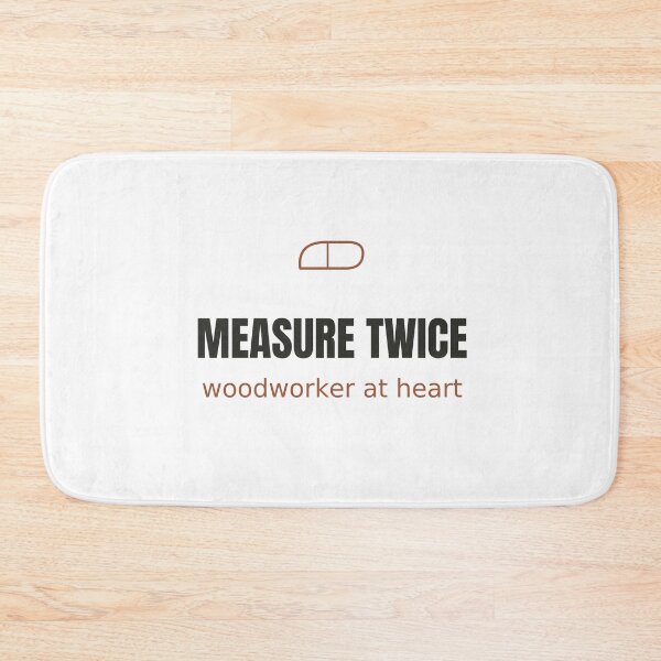 Item preview, Measure Twice - Woodworker Minimalist Tee designed and sold by RankShift.