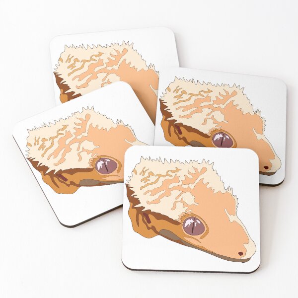 Item preview, Copy of Peach crested gecko face designed and sold by LeahcarsArt.