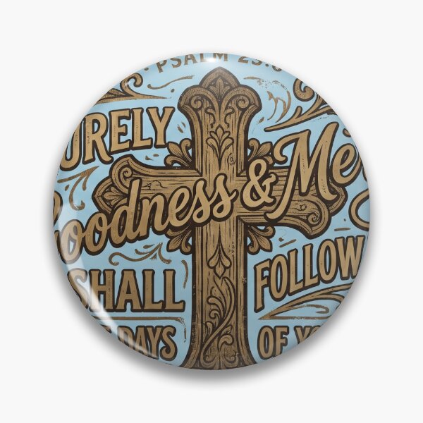 Item preview, Psalm 23:6 Vintage Cross Design designed and sold by ArtByJerryR.