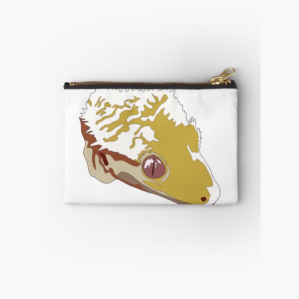 Item preview, Tricolor crested gecko face designed and sold by LeahcarsArt.