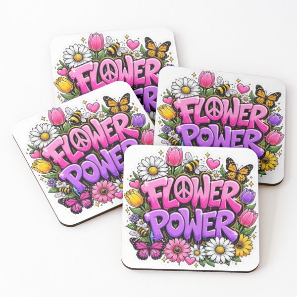 Item preview, Pegatina de graffiti FLOWER POWER PNG | Arte hippie floral retro | Calcomanía de vinilo colorida y moderna para portátil, agenda y botella de agua designed and sold by Stylestickers55.