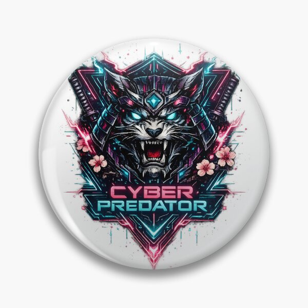 Item preview, Cyber Predator Neon Samurai Cyberpunk Artwork designed and sold by CreativeMindsetLab.