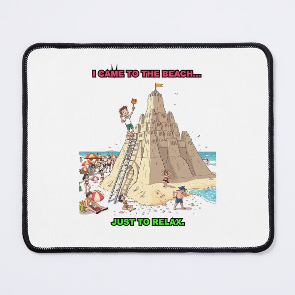 Item preview, I Came To The Beach Just To Relax Funny Sand Castle Card Meme designed and sold by bonuspost.