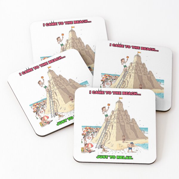 Item preview, I Came To The Beach Just To Relax Funny Sand Castle Card Meme designed and sold by bonuspost.