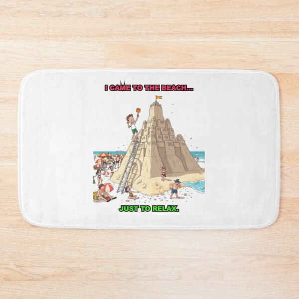 Item preview, I Came To The Beach Just To Relax Funny Sand Castle Card Meme designed and sold by bonuspost.