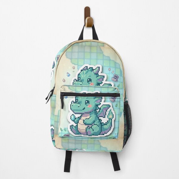 Item preview, Pixel Art Dragon with Magic Treasure designed and sold by Purpleclomb.