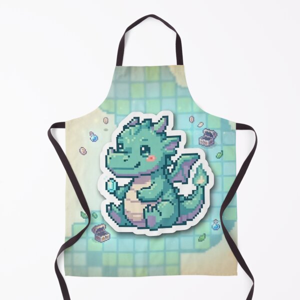 Item preview, Pixel Art Dragon with Magic Treasure designed and sold by Purpleclomb.