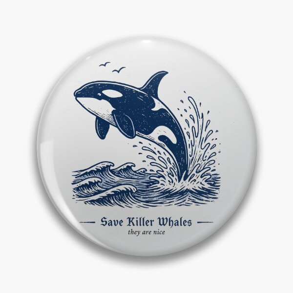 Item preview, Save Killer Whales Vintage Orca Woodcut Ocean Conservation Design designed and sold by paulo silveira.