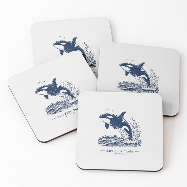Item preview, Save Killer Whales Vintage Orca Woodcut Ocean Conservation Design designed and sold by paulo silveira.