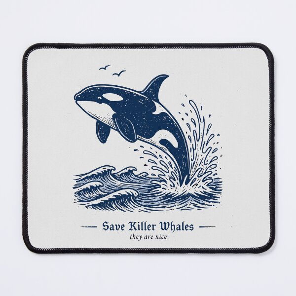 Item preview, Save Killer Whales Vintage Orca Woodcut Ocean Conservation Design designed and sold by paulo silveira.