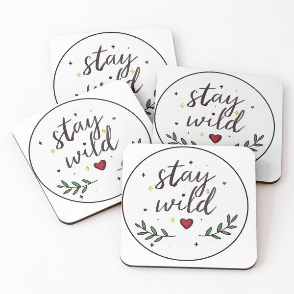 Item preview, Suggested title: Stay Wild – Hand-lettered art print with heart & leaves | Boho wall art designed and sold by SoulDriftDesign.