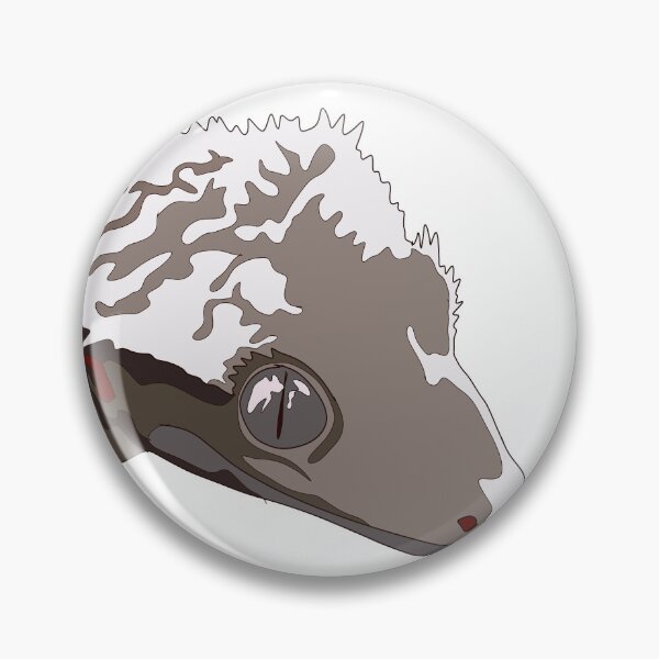 Item preview, Axanthic crested gecko face designed and sold by LeahcarsArt.