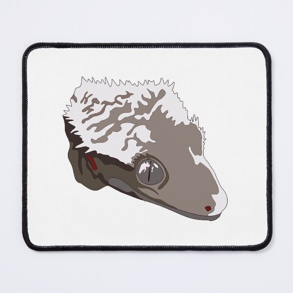 Item preview, Axanthic crested gecko face designed and sold by LeahcarsArt.