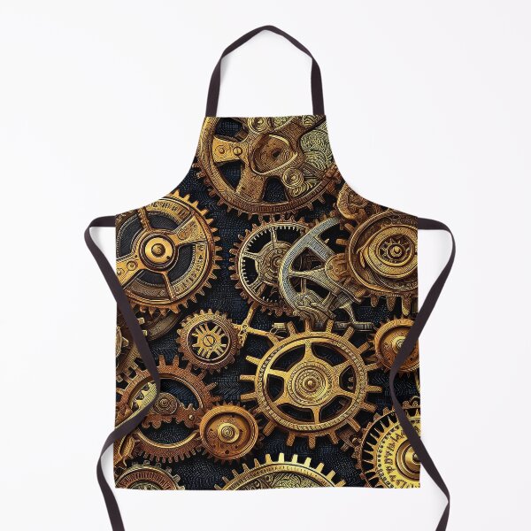 Item preview, Steampunk Industrial Gears (Faux) Brass Machinery Seamless Pattern designed and sold by DEC02.