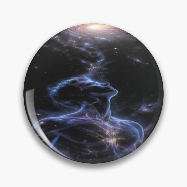 Item preview, The Soul Made of Stardust, Cosmic Being Contemplating the Galaxy - Spiritual Art of the Universe designed and sold by RAYBIL.
