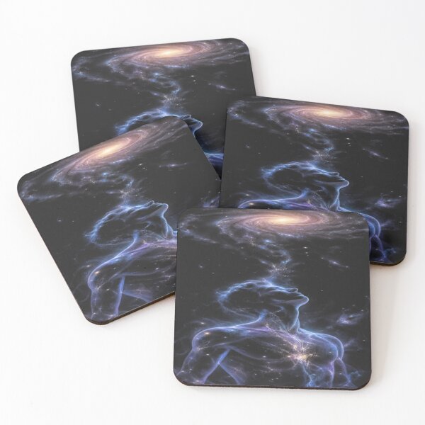 Item preview, The Soul Made of Stardust, Cosmic Being Contemplating the Galaxy - Spiritual Art of the Universe designed and sold by RAYBIL.