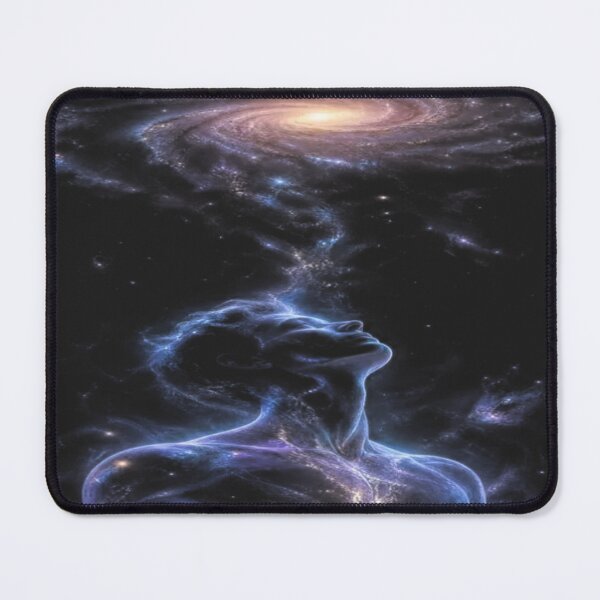 Item preview, The Soul Made of Stardust, Cosmic Being Contemplating the Galaxy - Spiritual Art of the Universe designed and sold by RAYBIL.
