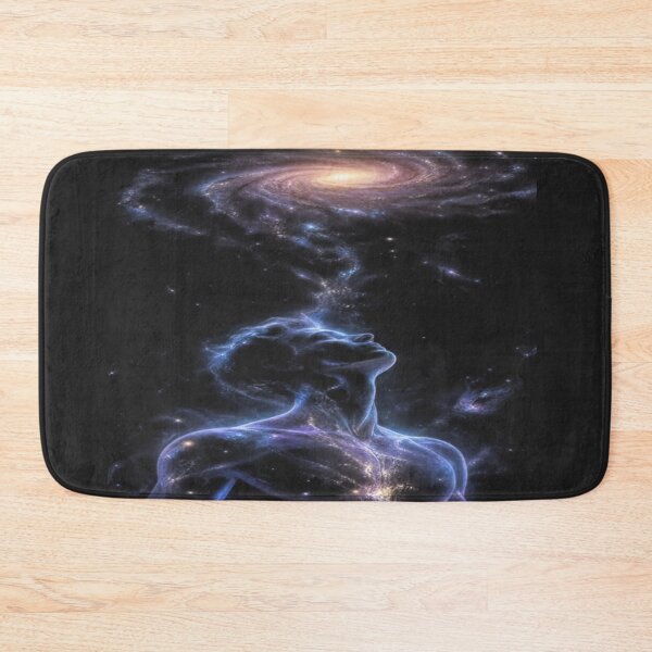 Item preview, The Soul Made of Stardust, Cosmic Being Contemplating the Galaxy - Spiritual Art of the Universe designed and sold by RAYBIL.