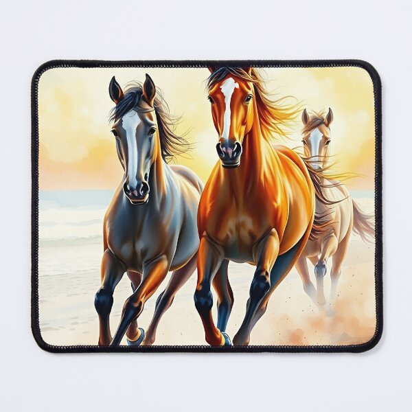 Item preview, Three sunset horses and ocean designed and sold by Khala.