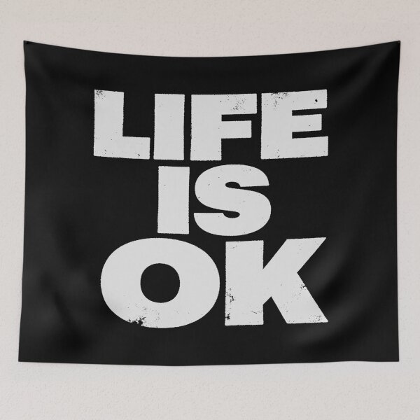 Item preview, LIFE IS OK in White Grungy Letters designed and sold by StudioDestruct.