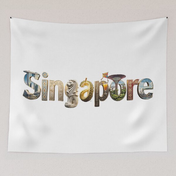 Item preview, Singapore – Culture & Landmarks Word Art designed and sold by VladisWorld.