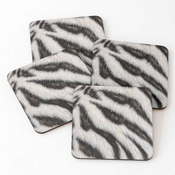 Item preview, Realistic Black & White Tiger Stripe Print designed and sold by Yoruhara.