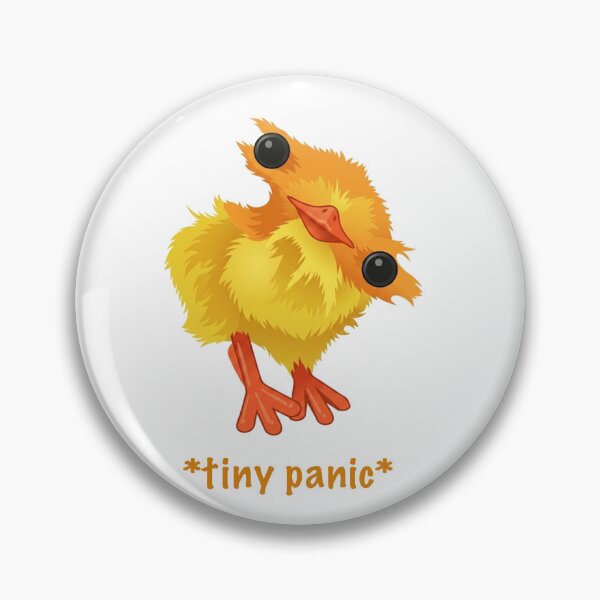 Item preview, Tiny Panic | Cute Chick Meme Sticker designed and sold by SoftPawsAtelier.