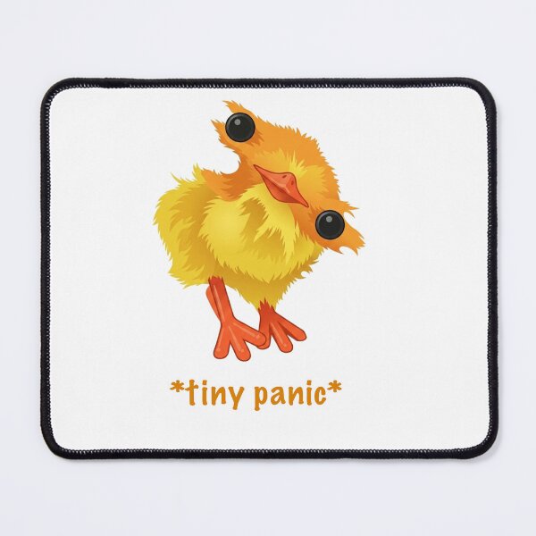 Item preview, Tiny Panic | Cute Chick Meme Sticker designed and sold by SoftPawsAtelier.