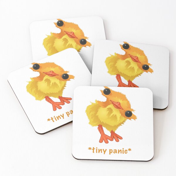 Item preview, Tiny Panic | Cute Chick Meme Sticker designed and sold by SoftPawsAtelier.