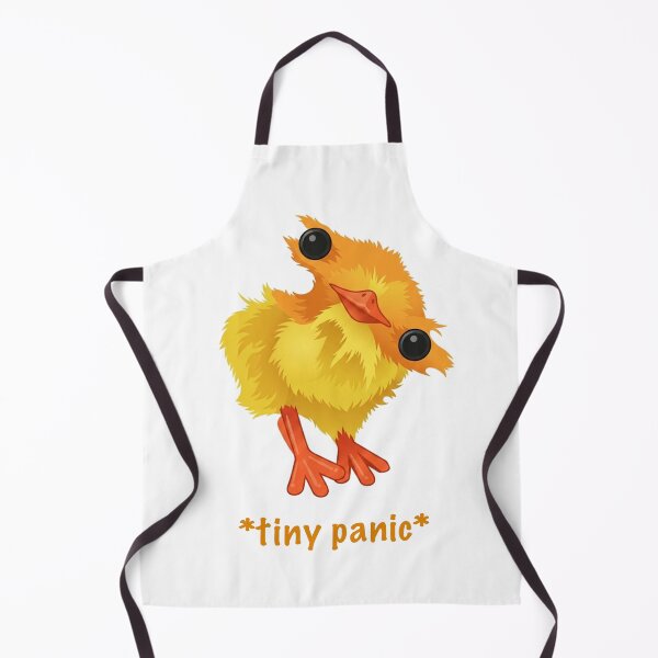 Item preview, Tiny Panic | Cute Chick Meme Sticker designed and sold by SoftPawsAtelier.