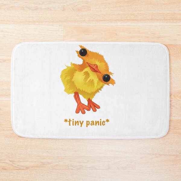 Item preview, Tiny Panic | Cute Chick Meme Sticker designed and sold by SoftPawsAtelier.