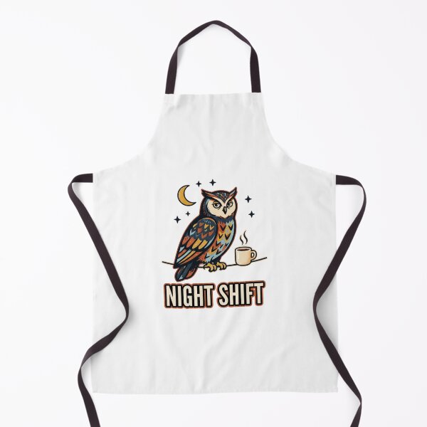 Item preview, Night Shift Folk Owl Illustration designed and sold by GoofyShopp.