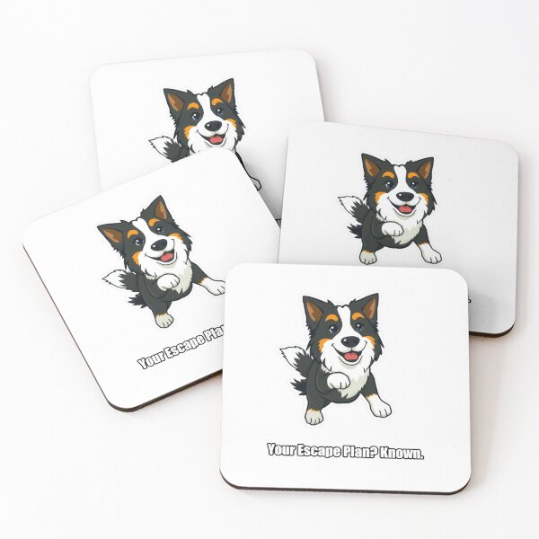 Aperçu de l'œuvre Border Collie - Your Escape Plan Known - Funny Border Collie Gift créée et vendue par pawdrops.