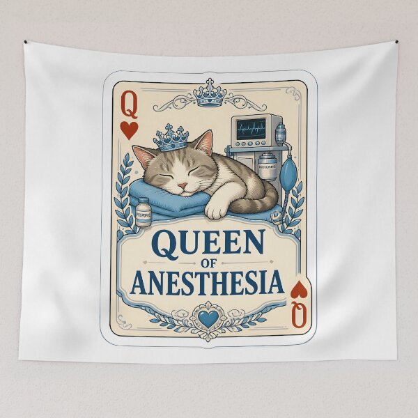 Item preview, Queen of Anesthesia – Funny Veterinary Anesthesia Playing Card designed and sold by Bettybee00.