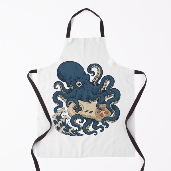 Item preview, Octo-Control Ukiyo-E Octopus Retro Gaming Design designed and sold by MOSIDRIP™.